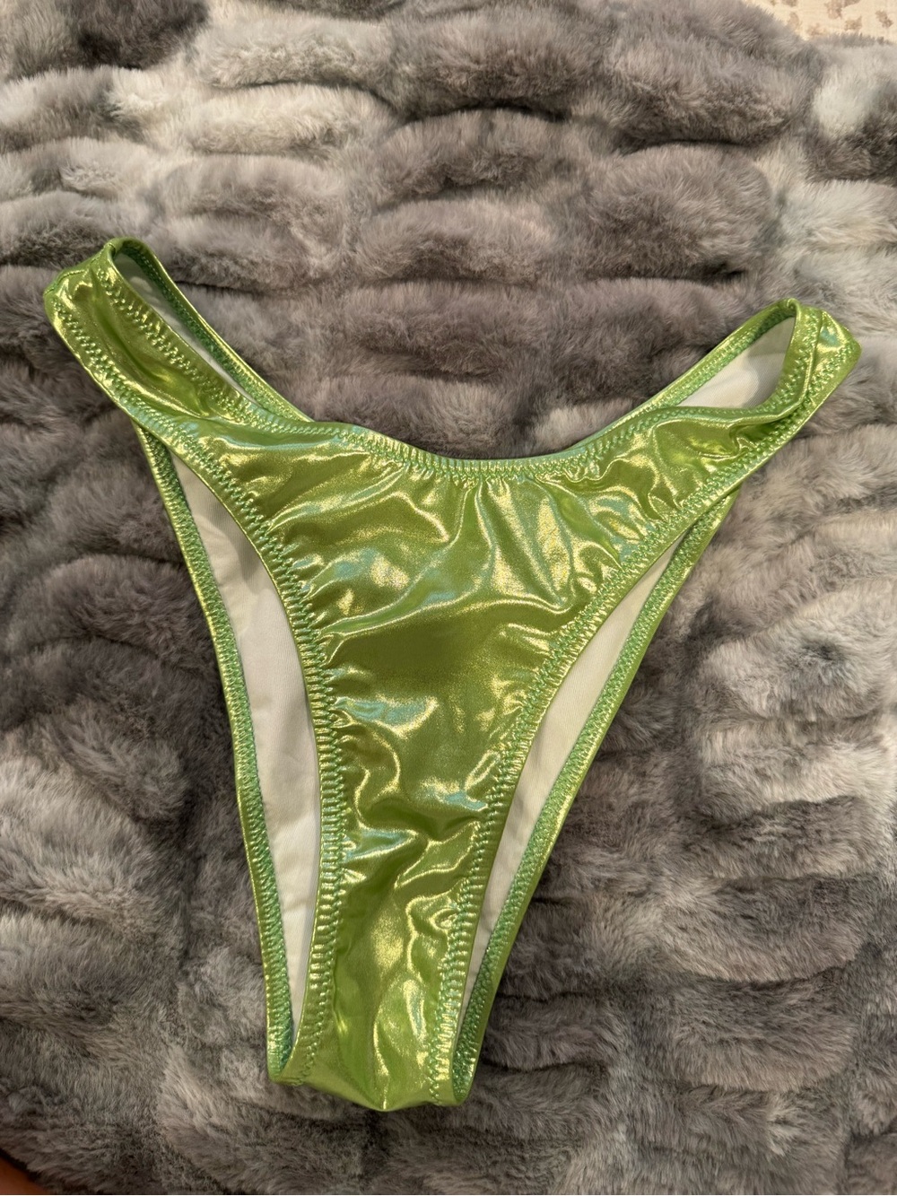 Heavy Manners Shimmery Lime Green Bikini Bottom